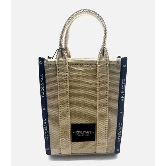 Marc Jacobs The Jacquard Mini Tote Bag in a beige canvas material New With Tags - Picture 2 of 11